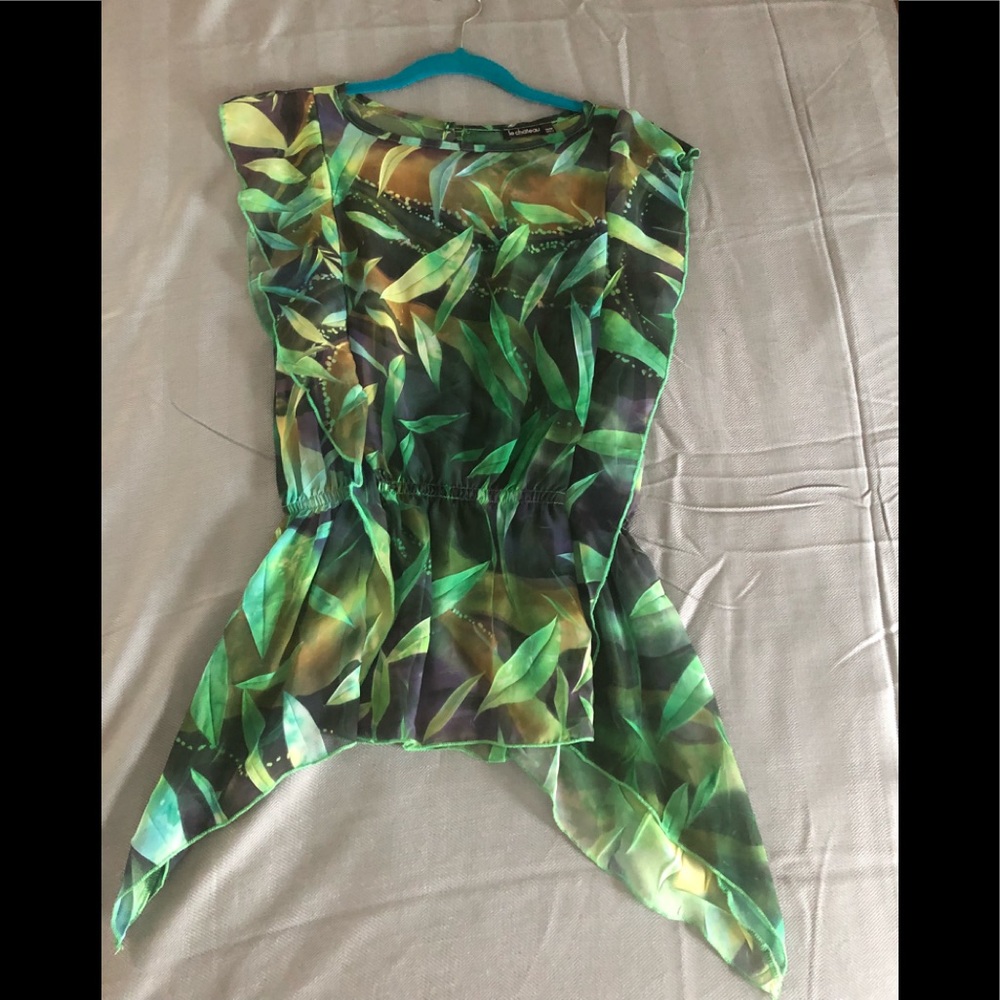 Floral sheer top